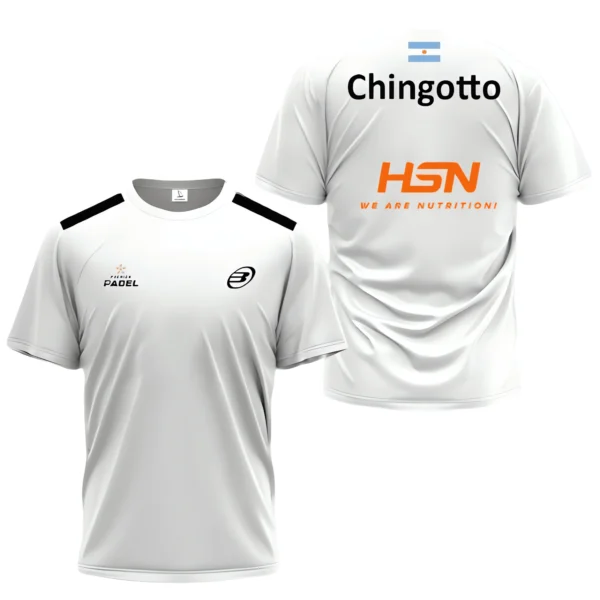 Camiseta Federico Chingotto, varios colores, delantera y trasera