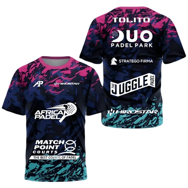 Camiseta Tolito Aguirre · ATP, color T14273, detalle Camiseta Tolito Aguirre, varios colores, delantera y trasera