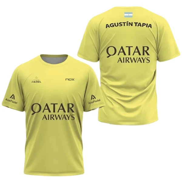 Camiseta Agustín Tapia · Premier Padel, amarilla
