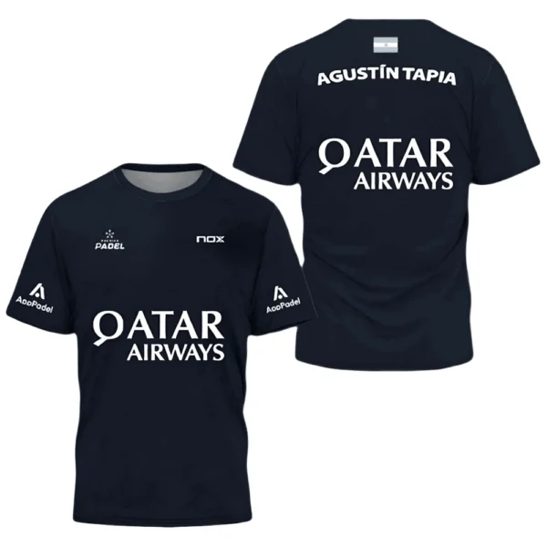 Camiseta Agustín Tapia · Premier Padel, negra