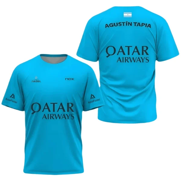 Camiseta Agustín Tapia · Premier Padel, turquesa
