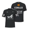 Camiseta Arturo Coello · Premier Padel, negra y blanca