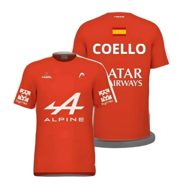 Camiseta Arturo Coello · Premier Padel, roja