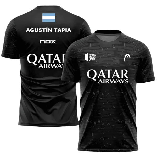 Camiseta Agustín Tapia · World Padel Tour, negra