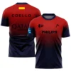 Camiseta Arturo Coello · World Padel Tour, granate y negra