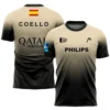 Camiseta Arturo Coello · World Padel Tour, marrón y negra
