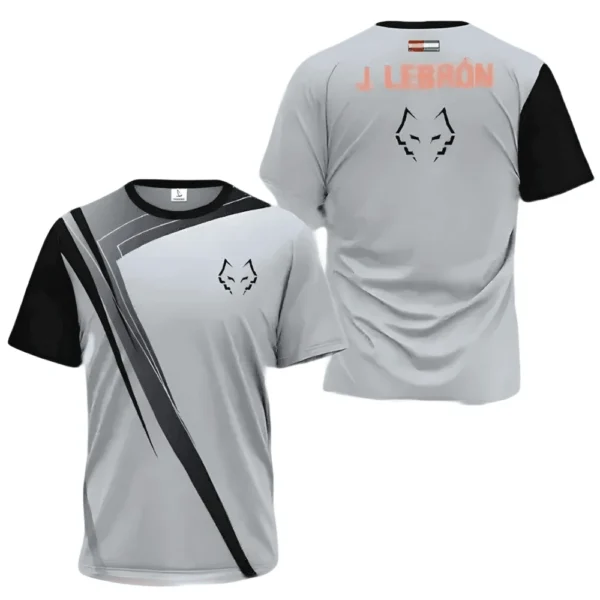 Camiseta Juan Lebrón · World Padel Tour, negra y gris Camiseta Juan Lebrón · World Padel Tour, negra y gris