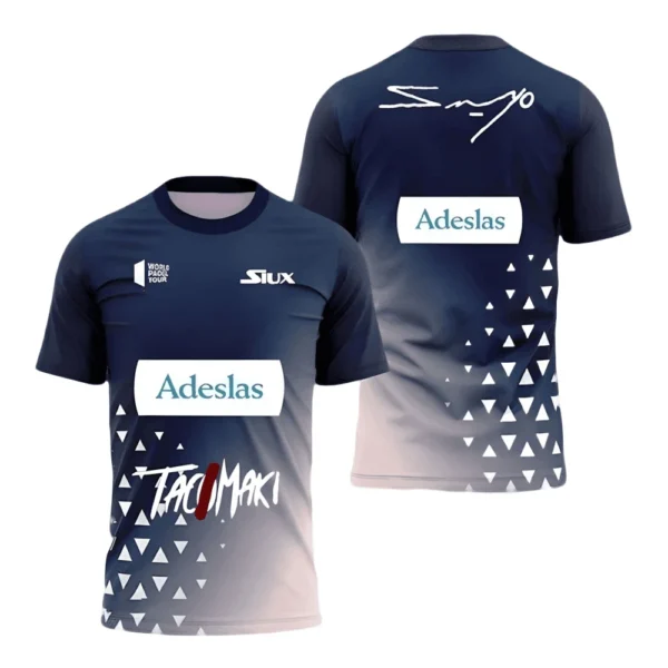 Camiseta Sanyo Gutiérrez · World Padel Tour, azul y blanca Camiseta Sanyo Gutiérrez · World Padel Tour, azul y blanca