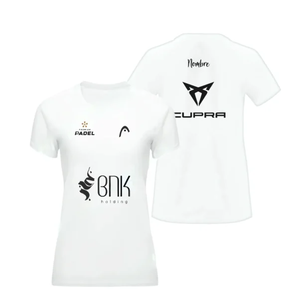 Camiseta Ari Sánchez Personalizada, color Blanca, vista delantera y trasera
