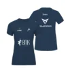 Camiseta Ari Sánchez Personalizada, color Azul marino, vista delantera y trasera