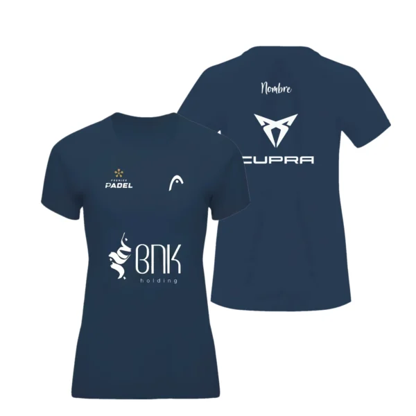 Camiseta Ari Sánchez Personalizada, color Azul marino, vista delantera y trasera