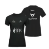 Camiseta Ari Sánchez Personalizada, color Negra, vista delantera y trasera