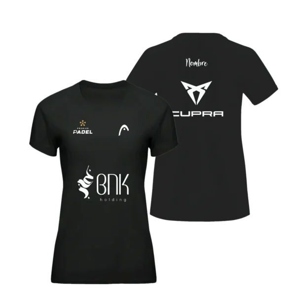 Camiseta Ari Sánchez Personalizada, color Negra, vista delantera y trasera