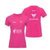 Camiseta Ari Sánchez Personalizada, color Rosa, vista delantera y trasera