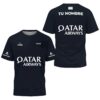 Camiseta de pádel de Agustín Tapia personalizada, color negra 2024, delante y detrás con «TU NOMBRE»