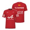 Camiseta de pádel de Arturo Coello personalizada, color granate 2024, delante y detrás con «TU NOMBRE» Camiseta de pádel de Arturo Coello personalizada, color granate 2024, delante y detrás con «TU NOMBRE»