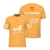 Camiseta de pádel de Arturo Coello personalizada, color naranja 2024, delante y detrás con «TU NOMBRE» Camiseta de pádel de Arturo Coello personalizada, color naranja 2024, delante y detrás con «TU NOMBRE»