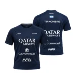 Camiseta Agustín Tapia Personalizada, color Azul 2026, vista delantera y trasera
