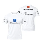 Camiseta Ale Galán Personalizada, color Blanca 2026, vista delantera y trasera