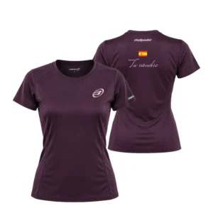 Camiseta Bea González Personalizada, color Ciruela, vista delantera y trasera