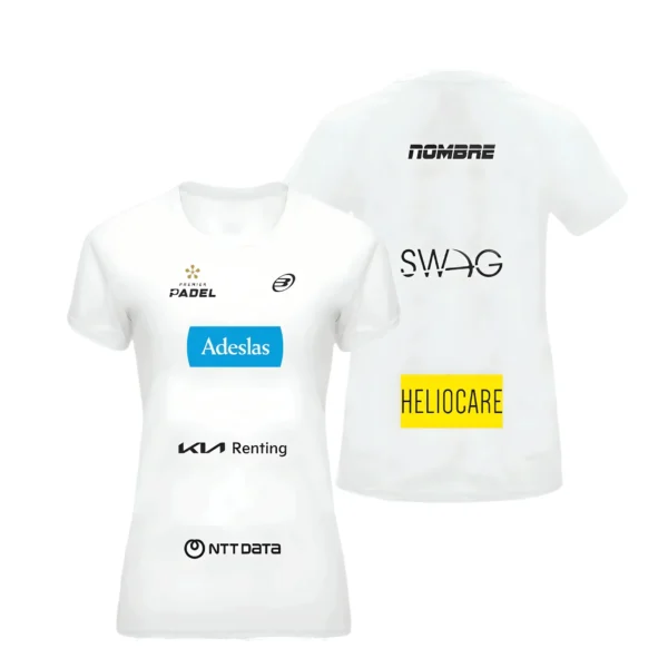 Camiseta Gemma Triay Personalizada, color Blanca, vista delantera y trasera