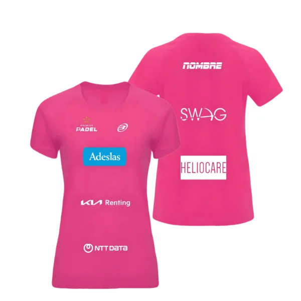 Camiseta Gemma Triay Personalizada, color Rosa, vista delantera y trasera