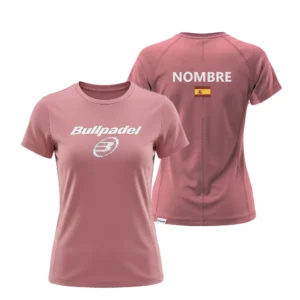 Camiseta Gemma Triay Personalizada, color Rosa palo, vista delantera y trasera