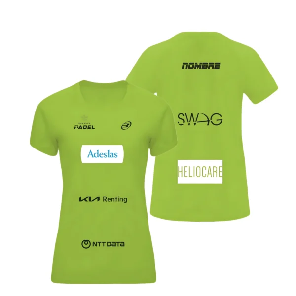 Camiseta Gemma Triay Personalizada, color Verde, vista delantera y trasera