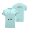 Camiseta Juan Lebrón Personalizada, color Azul, vista delantera y trasera Camiseta Juan Lebrón Personalizada, color Azul, vista delantera y trasera