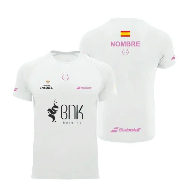 Camiseta Juan Lebrón Personalizada, color Blanca 2025, vista delantera y trasera Camiseta Juan Lebrón Personalizada, color Blanca 2025, vista delantera y trasera