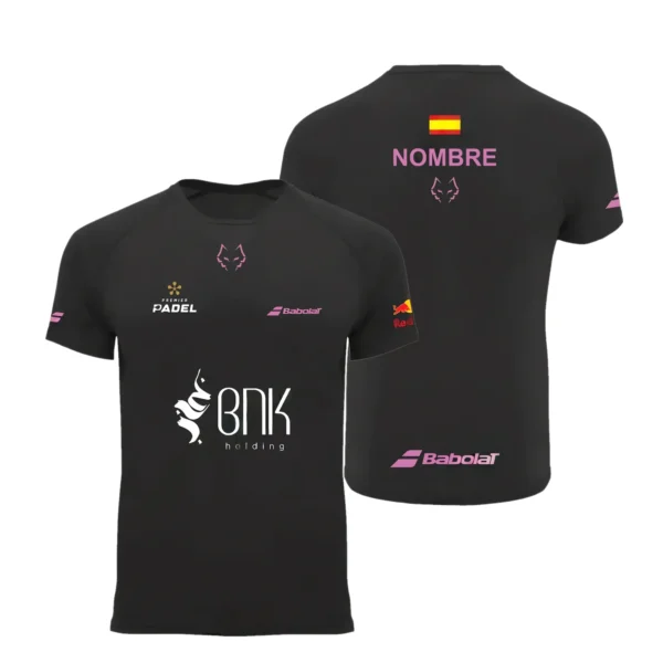 Camiseta Juan Lebrón Personalizada, color Negra 2025, vista delantera y trasera Camiseta Juan Lebrón Personalizada, color Negra 2025, vista delantera y trasera