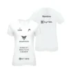 Camiseta Paula Josemaría Personalizada, color Blanca, vista delantera y trasera Camiseta Paula Josemaría Personalizada, color Blanca, vista delantera y trasera