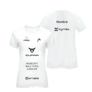 Camiseta Paula Josemaría Personalizada, color Blanca, vista delantera y trasera