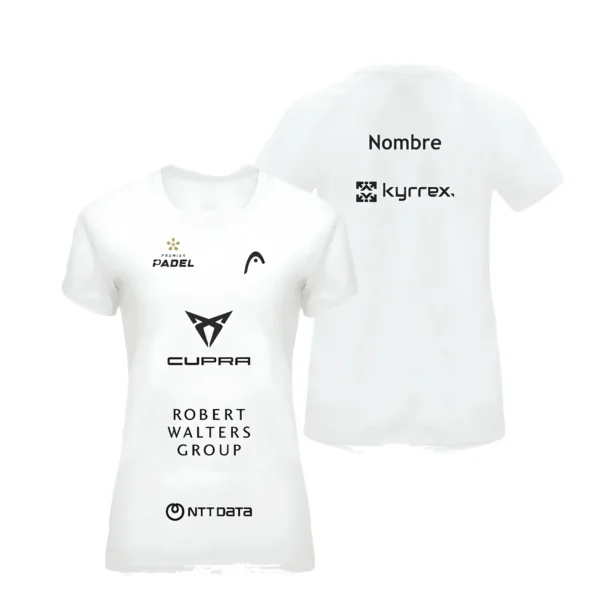 Camiseta Paula Josemaría Personalizada, color Blanca, vista delantera y trasera Camiseta Paula Josemaría Personalizada, color Blanca, vista delantera y trasera