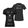Camiseta Paula Josemaría Personalizada, color Negra, vista delantera y trasera Camiseta Paula Josemaría Personalizada, color Negra, vista delantera y trasera