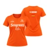 Camiseta Marta Ortega Personalizada, color Naranja, vista delantera y trasera