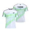 Camiseta Martín Di Nenno Personalizada, color Blanca y verde, vista delantera y trasera Camiseta Martín Di Nenno Personalizada, color Blanca y verde, vista delantera y trasera