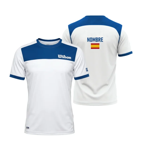 Camiseta Momo González Personalizada, color Blanca, vista delantera y trasera