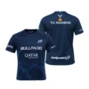 Camiseta Pablo Cardona Personalizada, color Océano, vista delantera y trasera