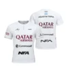 Camiseta Agustín Tapia Premier Padel, color Blanca 2026, vista delantera y trasera