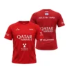 Camiseta Agustín Tapia Premier Padel, color Roja 2026, vista delantera y trasera