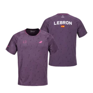Camiseta Juan Lebrón Premier Padel, color Morada, vista delantera y trasera
