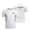 Camiseta Leo Augsburger Premier Padel, color Blanca, vista delantera y trasera Camiseta Leo Augsburger Premier Padel, color Blanca, vista delantera y trasera