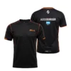 Camiseta Leo Augsburger Premier Padel, color Negra, vista delantera y trasera Camiseta Leo Augsburger Premier Padel, color Negra, vista delantera y trasera
