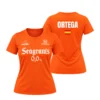 Camiseta Marta Ortega Premier Padel, color Naranja, vista delantera y trasera Camiseta Marta Ortega Premier Padel, color Naranja, vista delantera y trasera