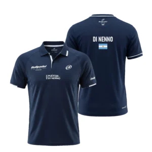 Camiseta Martín Di Nenno Premier Padel, color Azul marino, vista delantera y trasera