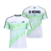 Camiseta Martín Di Nenno Premier Padel, color Blanca y verde, vista delantera y trasera