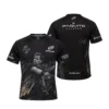 Camiseta Paquito Navarro Premier Padel, color Negra y dorada, vista delantera y trasera Camiseta Paquito Navarro Premier Padel, color Negra y dorada, vista delantera y trasera